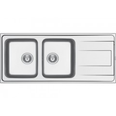 Pyramis Alea (116X50) 2B 1D Αντιστρεφόμενος Λείος Ένθετος Νεροχύτης 